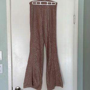 Free people slim velvet pull on flare pants